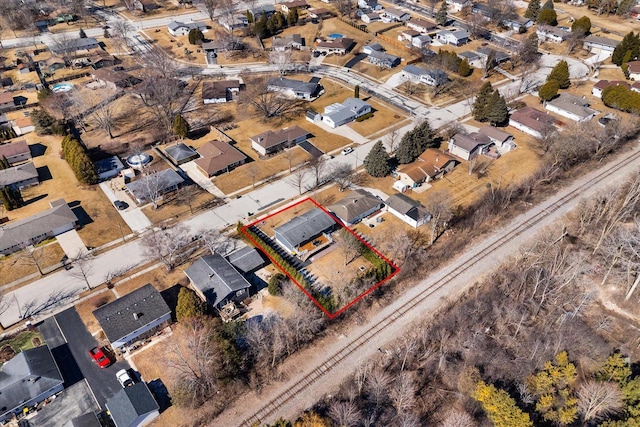 drone / aerial view featuring a residential view