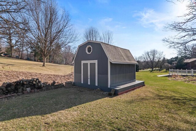 view of shed