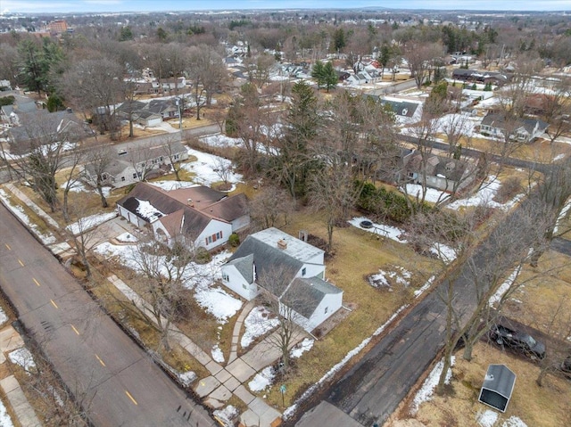 bird's eye view with a residential view