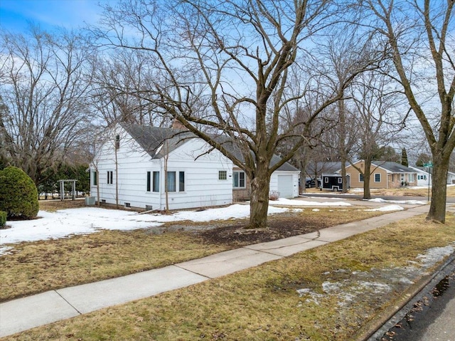 view of home's exterior with a garage