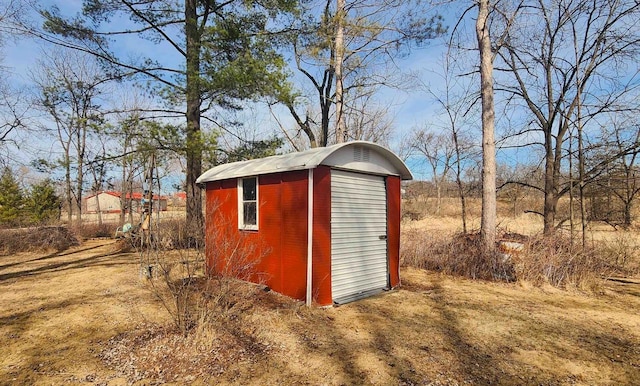 view of shed