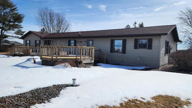 exterior space featuring a deck