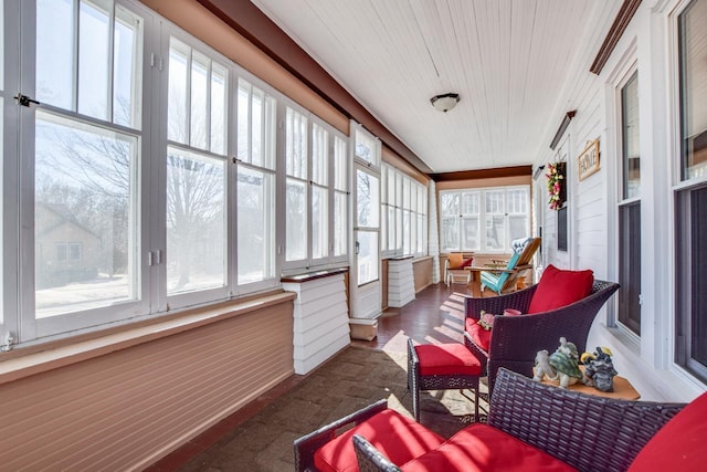 view of sunroom