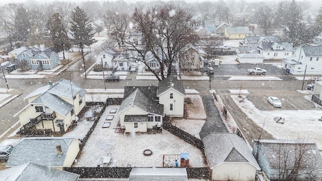 drone / aerial view with a residential view