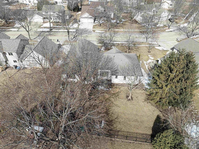 bird's eye view featuring a residential view