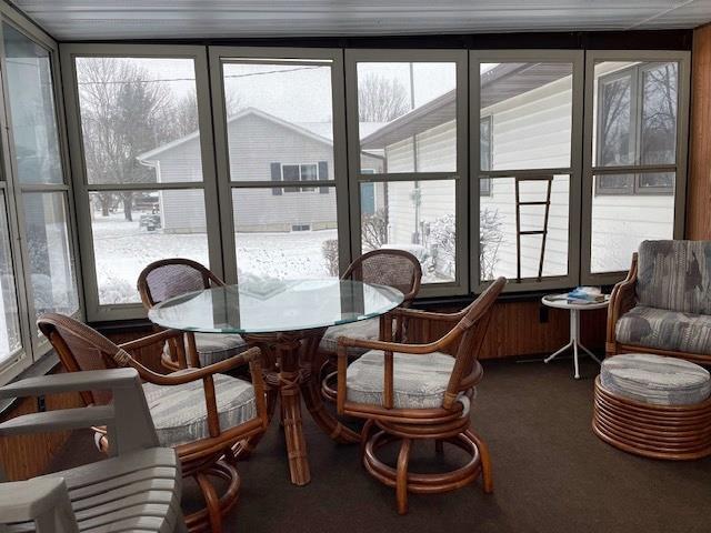 view of sunroom