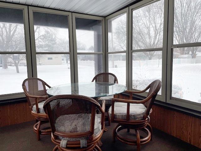 view of sunroom