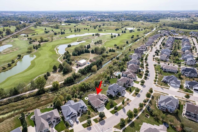 784 Westbridge Trl, Waunakee, WI 53597 - drone / aerial view with view of golf course, a water view, and a residential view