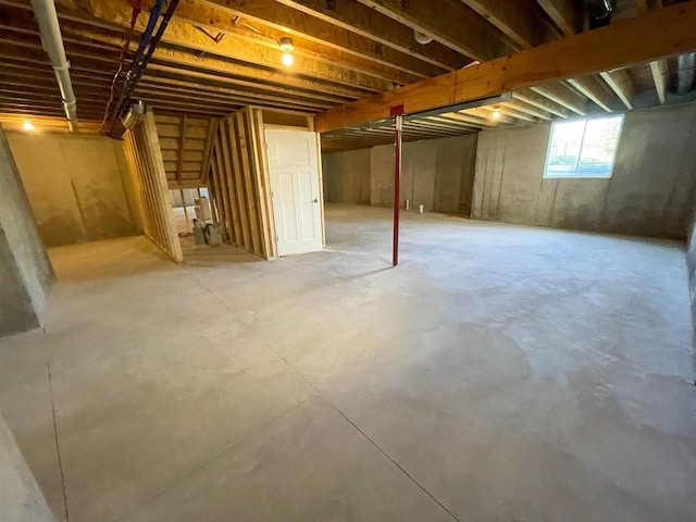 view of basement