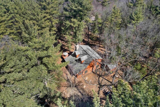 W3864 W Lemonweir Ct, Mauston, WI 53948 - drone / aerial view featuring a forest view