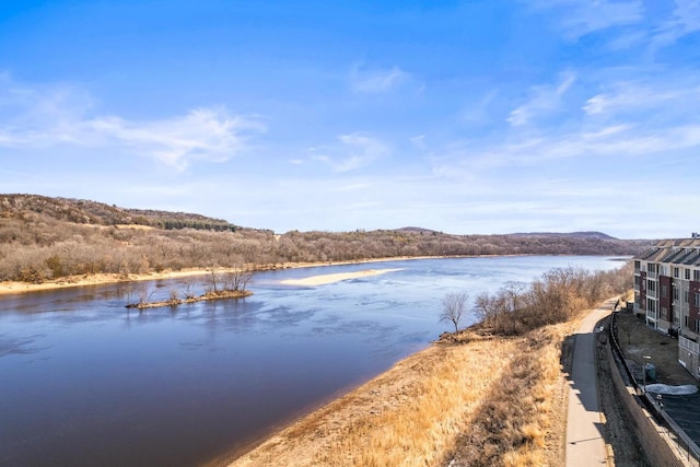 property view of water with a mountain view