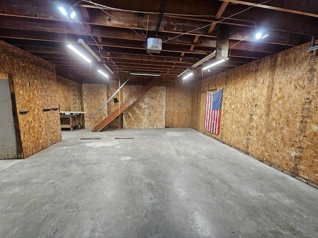 view of basement