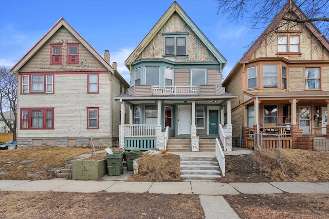 victorian home featuring covered porch