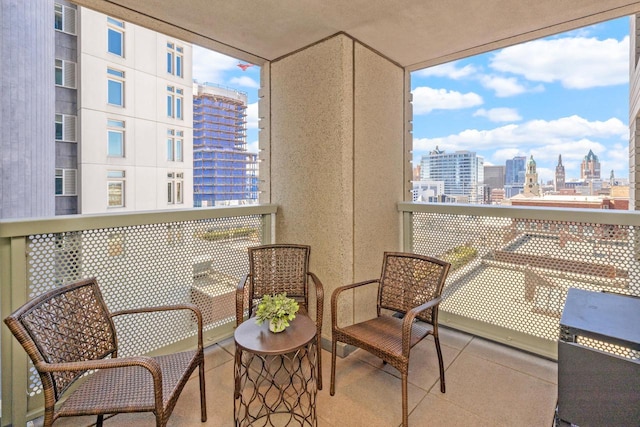 balcony featuring a view of city