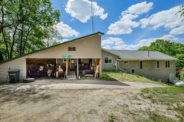 view of rear view of property