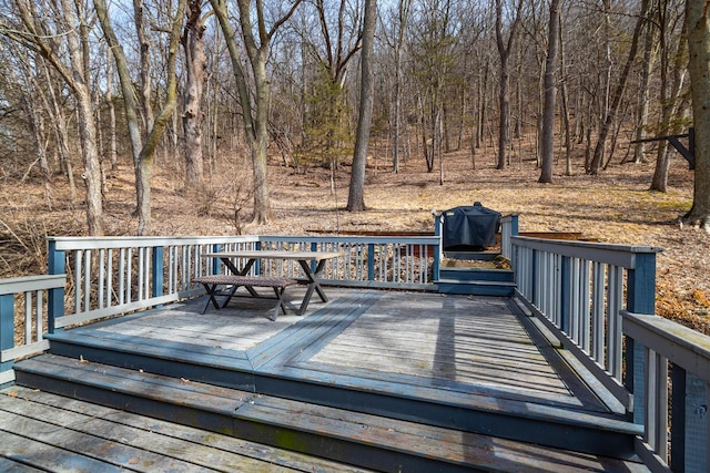 view of wooden deck