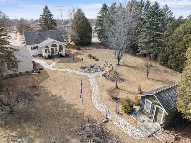 birds eye view of property