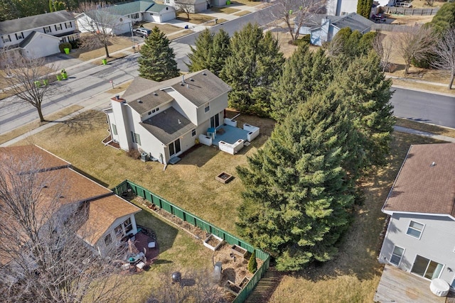 drone / aerial view with a residential view