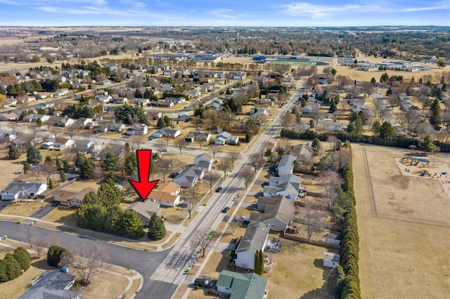 aerial view featuring a residential view