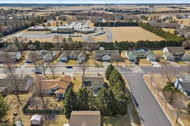 drone / aerial view with a residential view