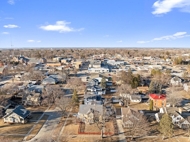 bird's eye view with a residential view