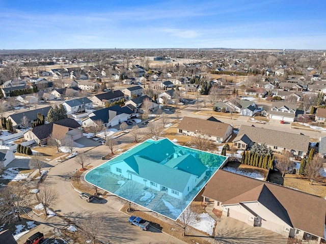 view of swimming pool featuring a residential view