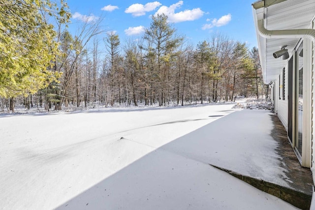 view of snowy yard