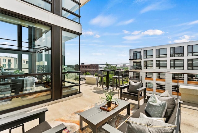 balcony featuring outdoor lounge area