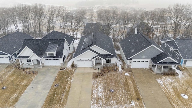 aerial view with a residential view