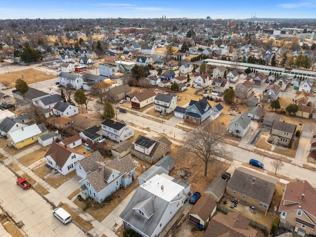 bird's eye view featuring a residential view