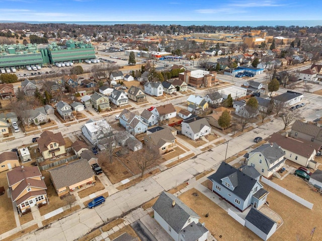 drone / aerial view with a residential view