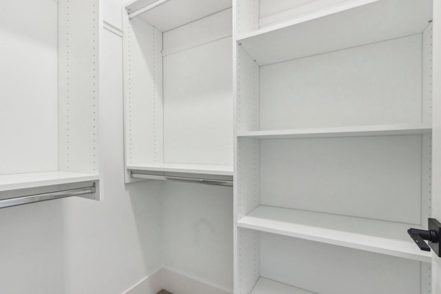 view of walk in closet