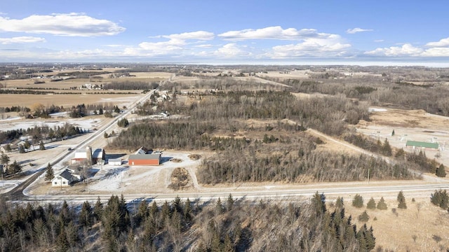 drone / aerial view with a rural view