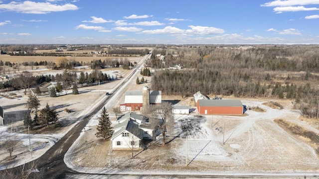 drone / aerial view featuring a rural view