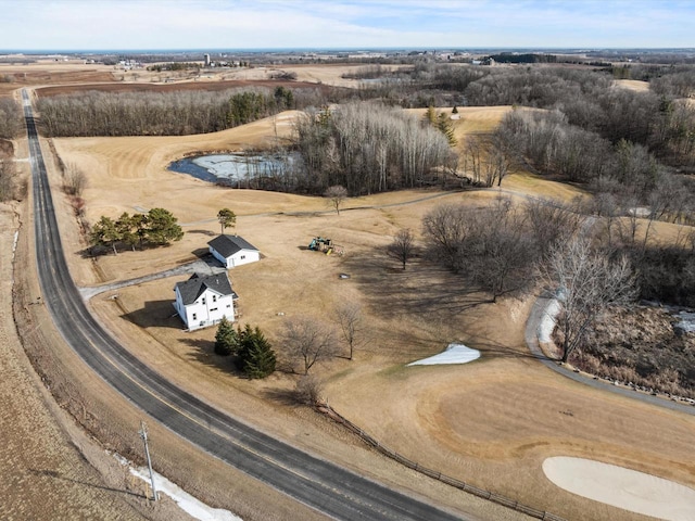 bird's eye view featuring a rural view