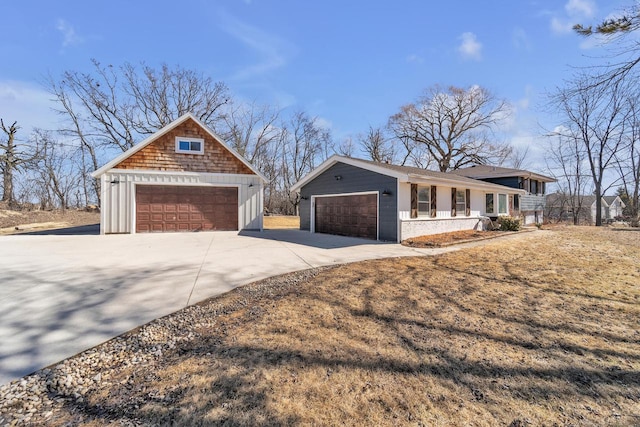 exterior space featuring board and batten siding