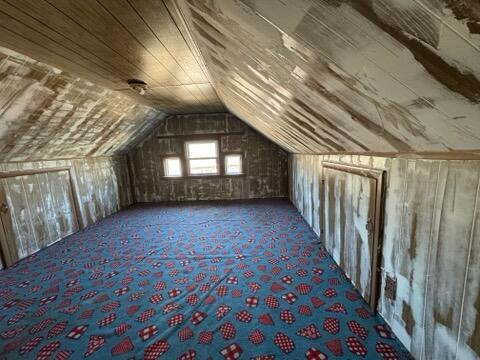 view of unfinished attic