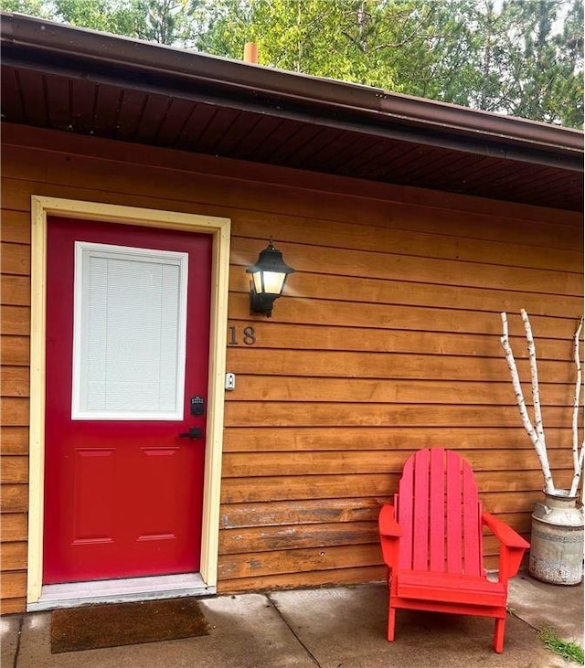 view of doorway to property