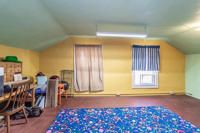 bonus room featuring lofted ceiling