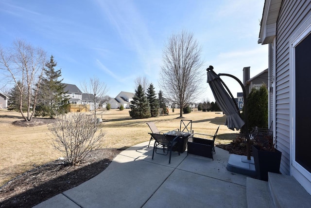 view of patio with outdoor dining area