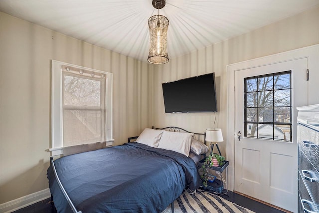 bedroom with baseboards