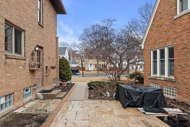 view of patio with area for grilling