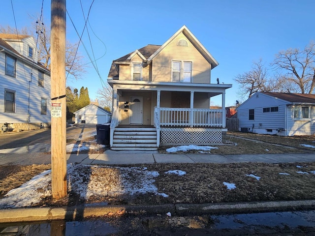 traditional-style house with a porch