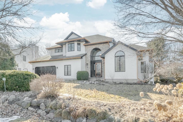 view of front of house with an attached garage