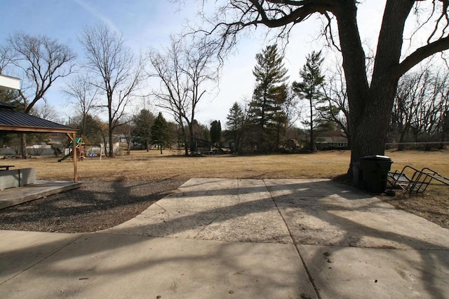 view of yard with a gazebo