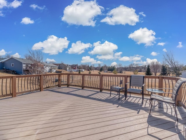 deck featuring a residential view