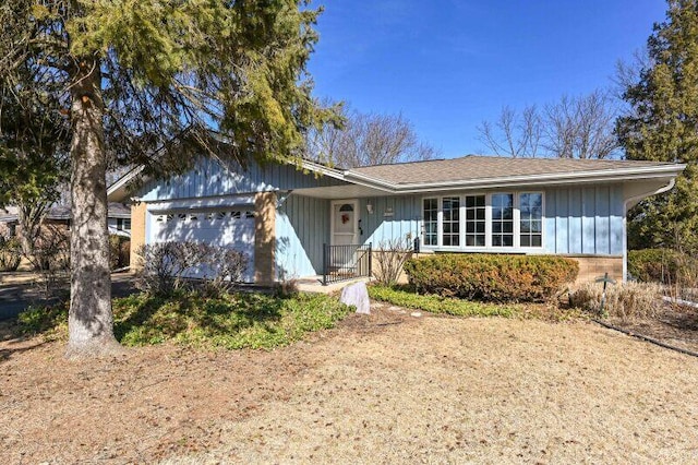 ranch-style house featuring an attached garage