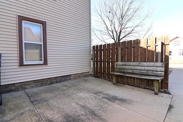 view of patio / terrace with fence