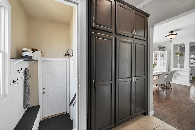 interior space featuring wood finished floors