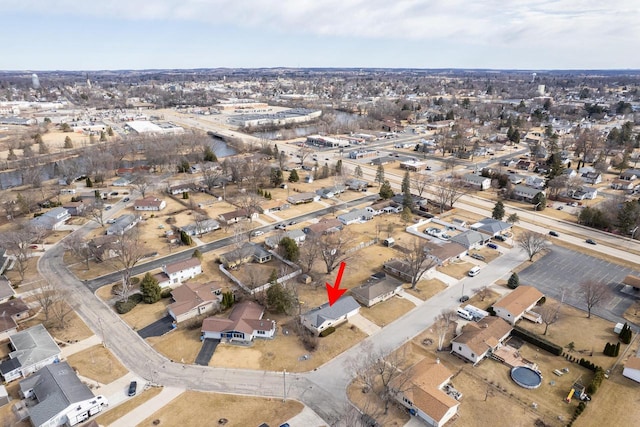 drone / aerial view featuring a residential view